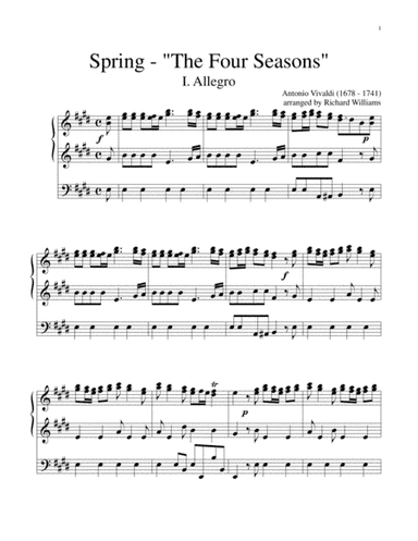 Allegro I from Spring of The Four Seasons (arr. Richard Williams)