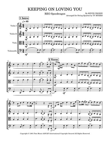 Keep On Loving You (arr. Ty Myers)