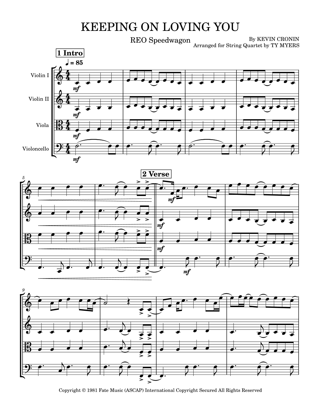 Keep On Loving You (arr. Ty Myers)