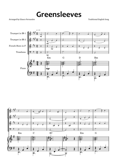 Greensleeves (arr. Glauco Fernandes)