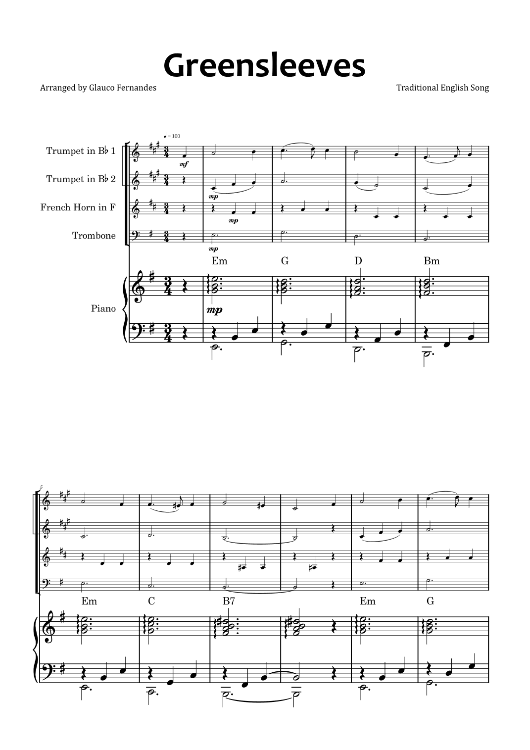 Greensleeves (arr. Glauco Fernandes)