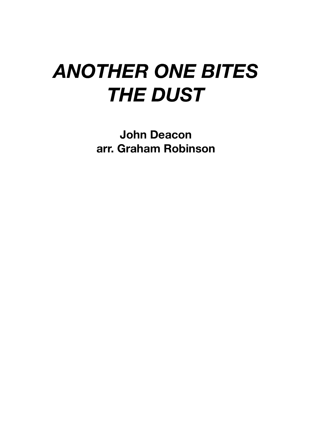 Another One Bites The Dust (arr. Graham Robinson)