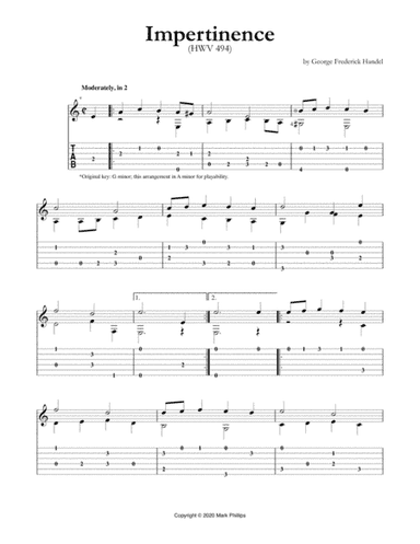 Impertinence (HWV 494) (arr. Mark Phillips)
