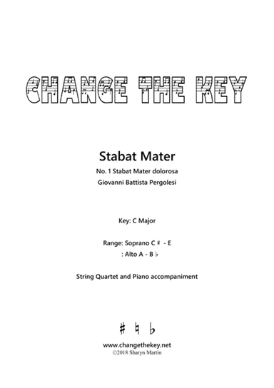 Stabat Mater No.1 Stabat Mater dolorosa - C Major (arr. Change the Key)