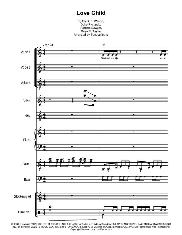 Love Child (arr. Tunescribers)