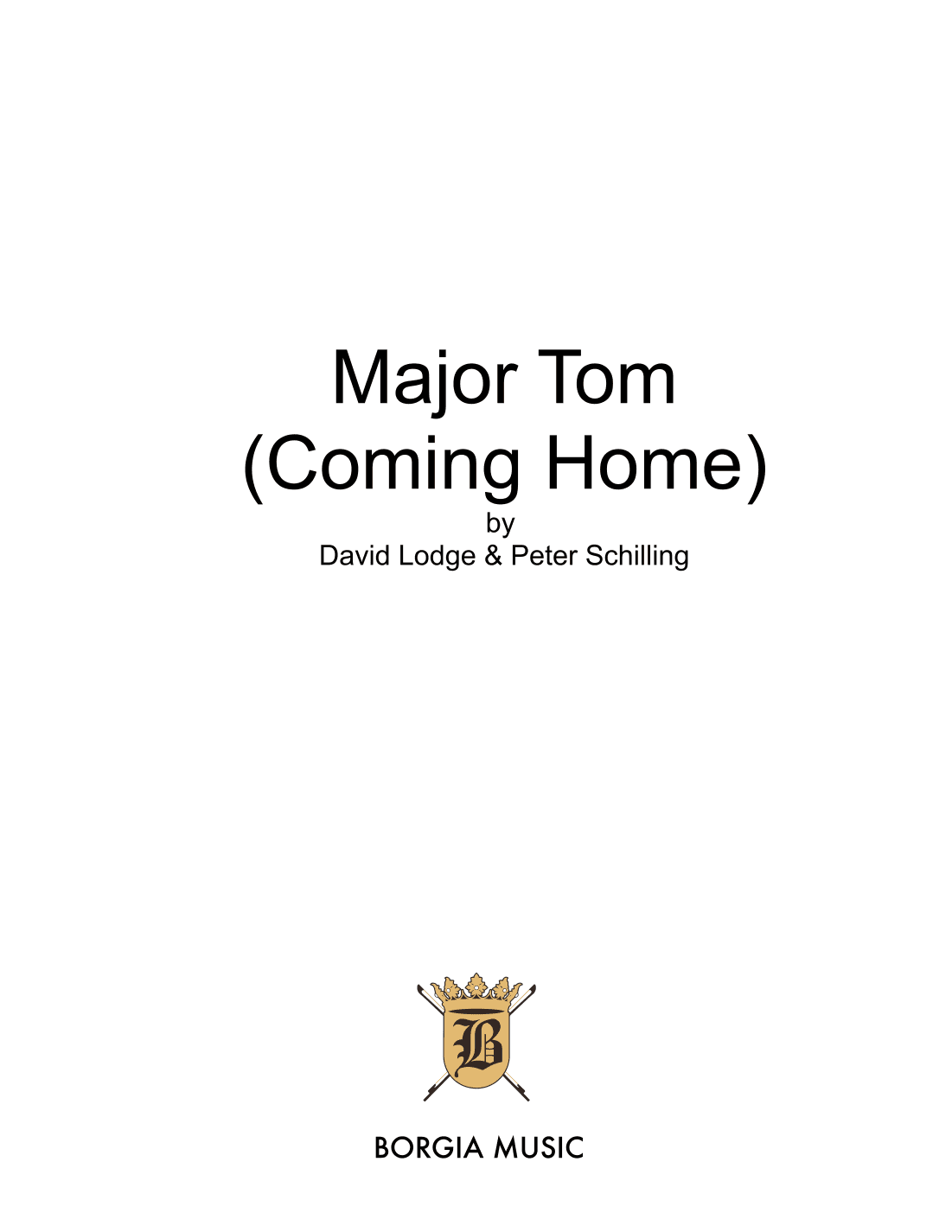 Major Tom (coming Home) (arr. Steven J Huber)