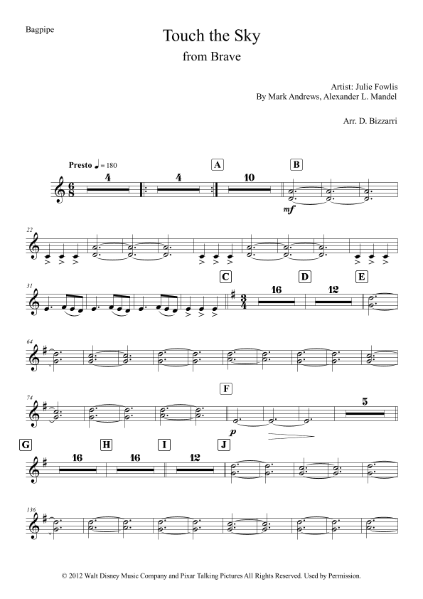 Touch The Sky (arr. Davide Bizzarri)
