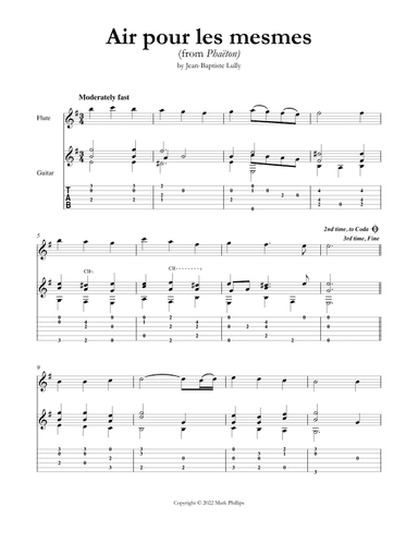 Air pour les mesmes (arr. Mark Phillips)
