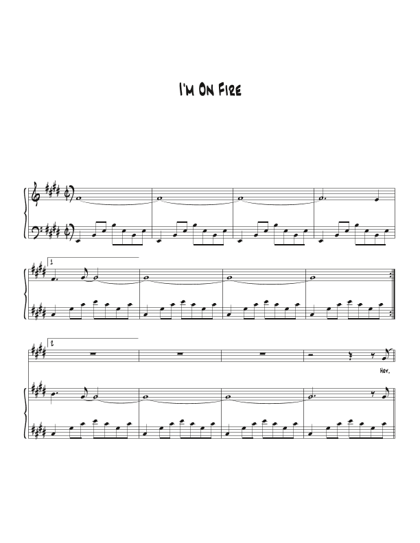 I'm On Fire (arr. Biegler)