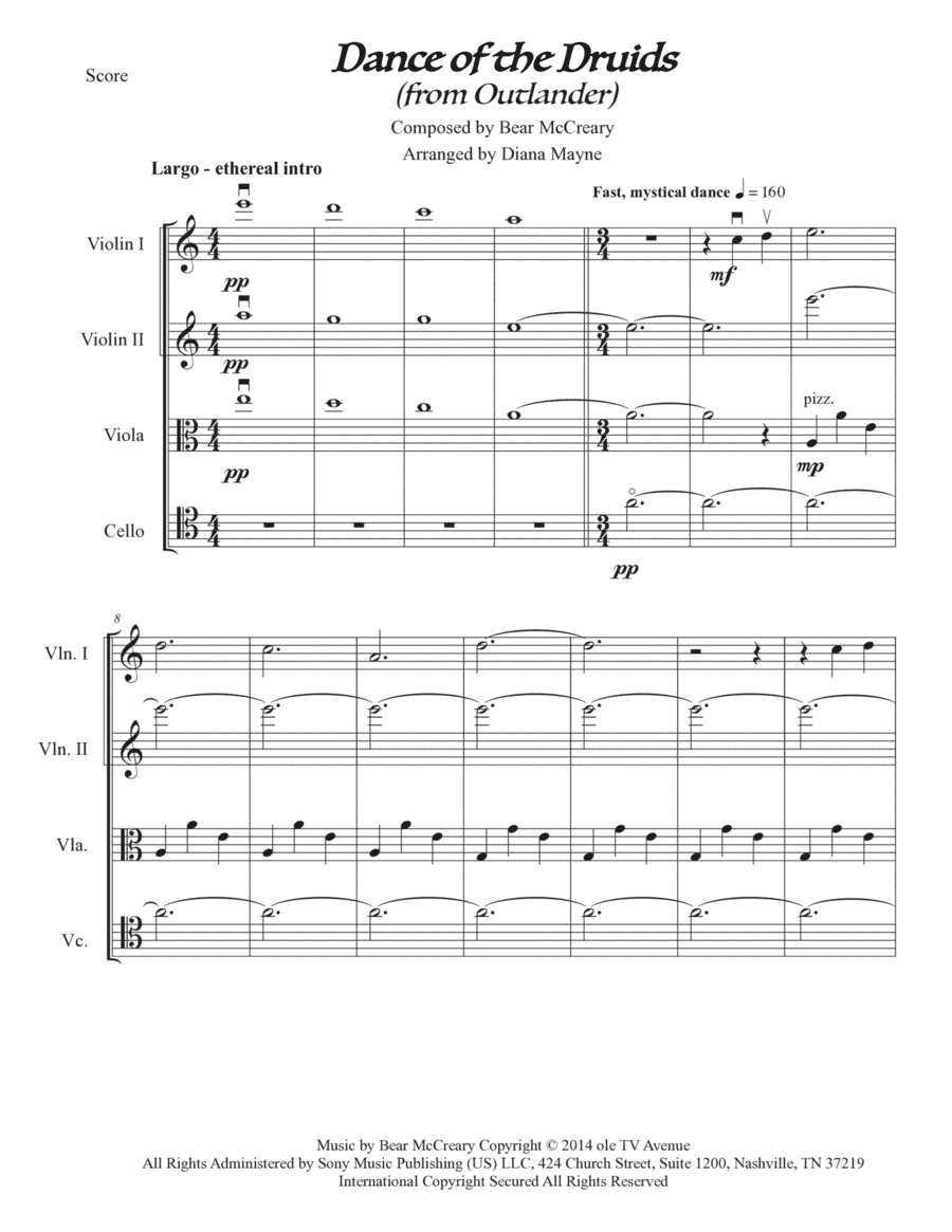 Dance Of The Druids (arr. Diana Mayne)