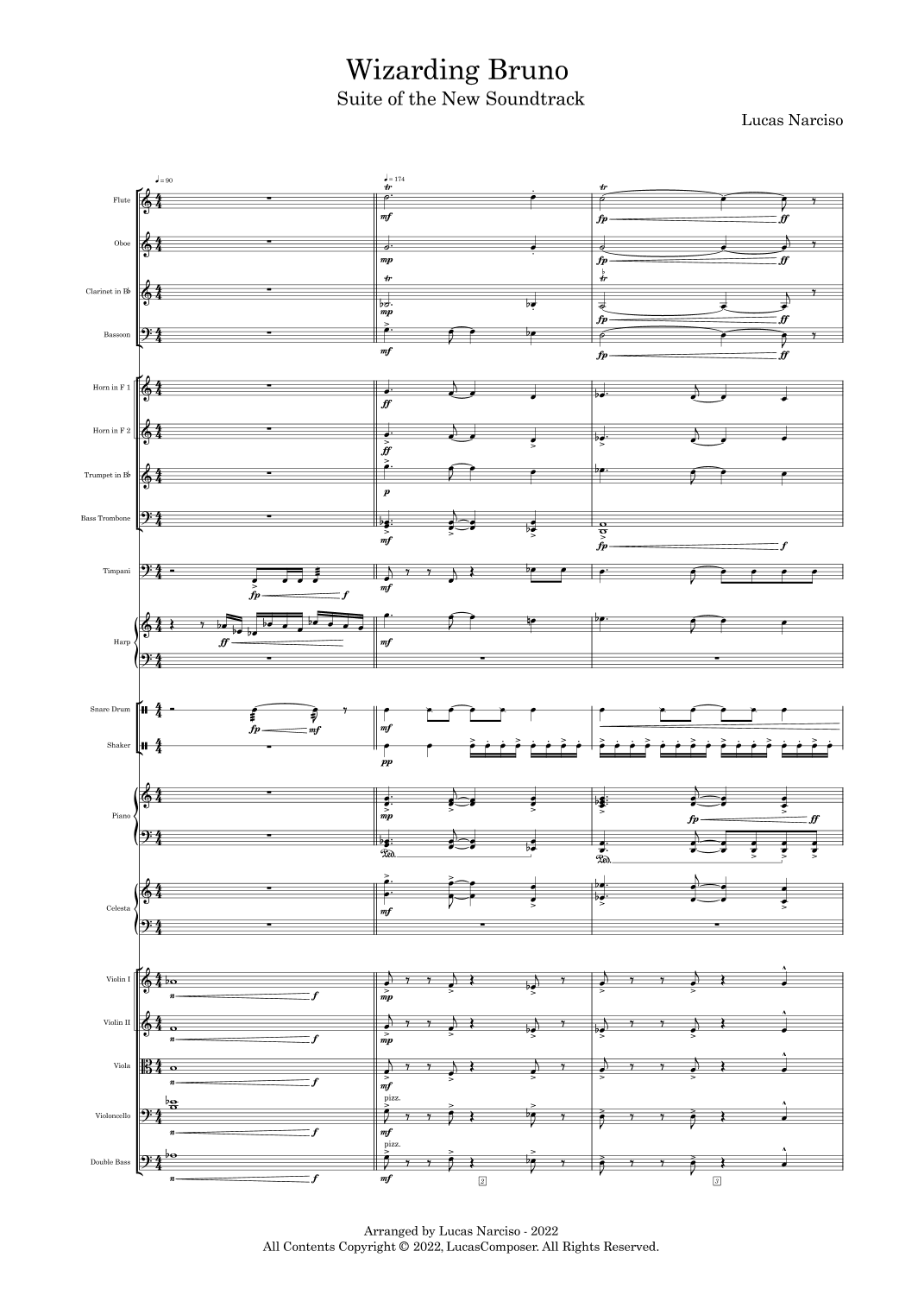 Wizarding Bruno - Score Only