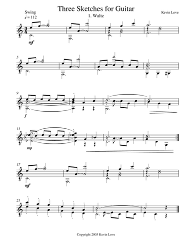 Three Sketches for Guitar
