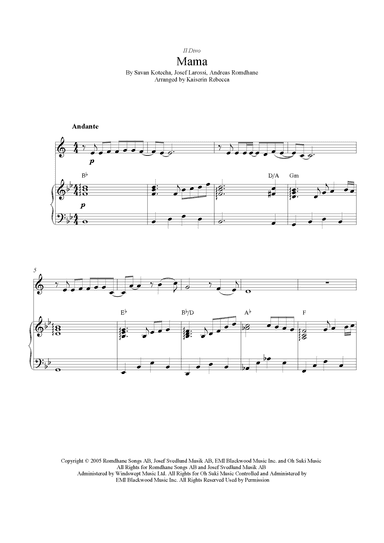 Mama (arr. Kaiserin Rebecca)