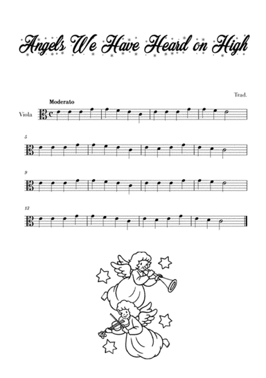 Angels We Have Heard on High (for Viola) (arr. Cadenza Editions)