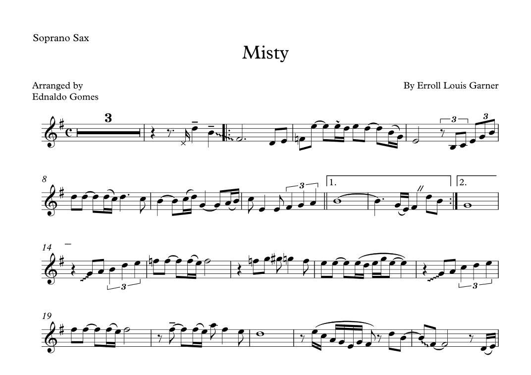 Misty (arr. Ednaldo Gomes)