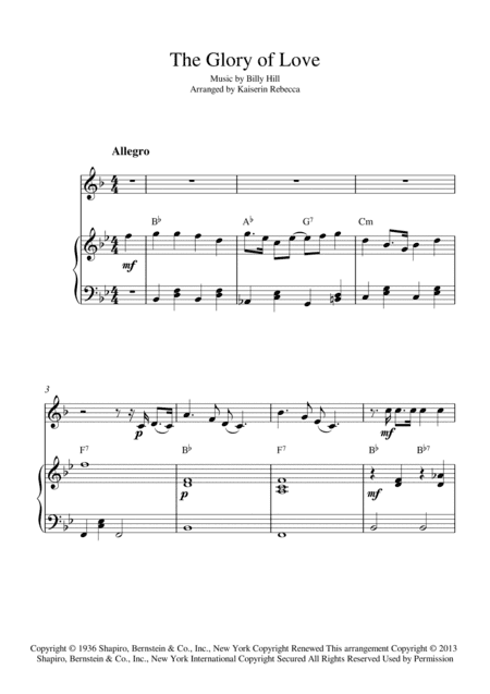 The Glory Of Love (arr. Kaiserin Rebecca)