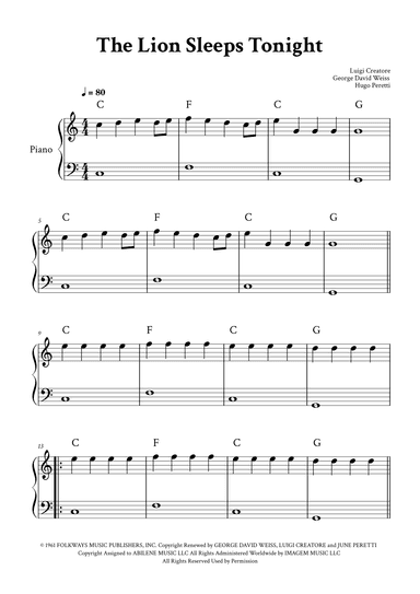 The Lion Sleeps Tonight (arr. Yuri Noronha)