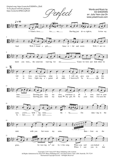 Perfect (arr. Julia Yeon-Joo Oh)