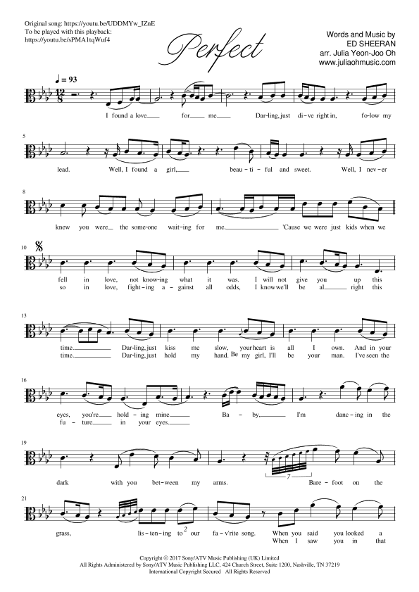 Perfect (arr. Julia Yeon-Joo Oh)