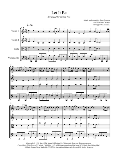 Let It Be (arr. Alicia S.)