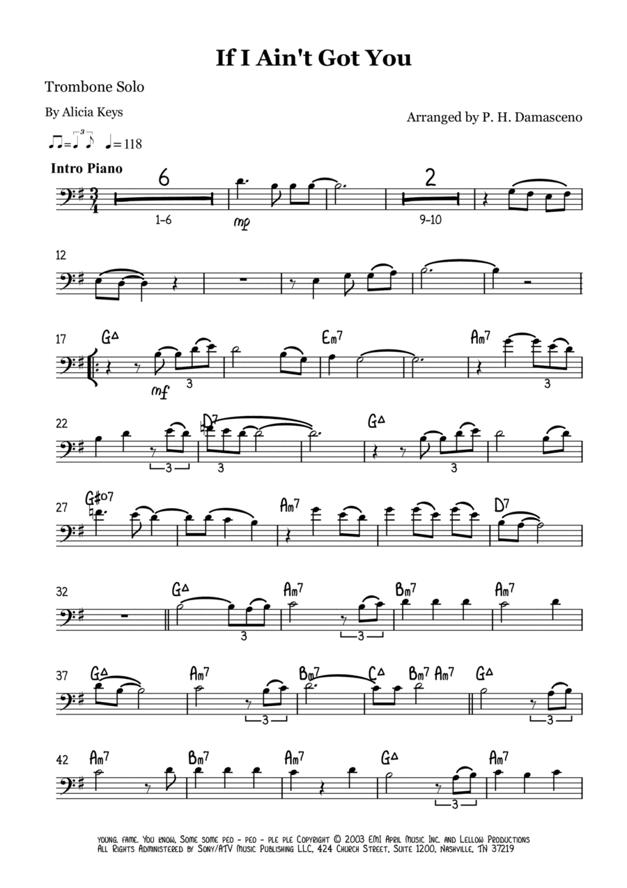 If I Ain't Got You (arr. P.H. Damasceno)