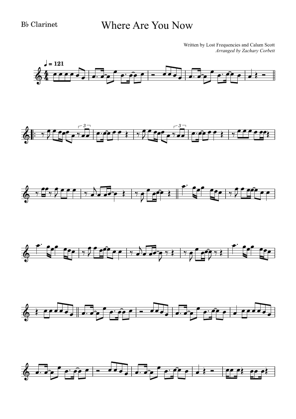 Where Are You Now (arr. Zachary Corbett)