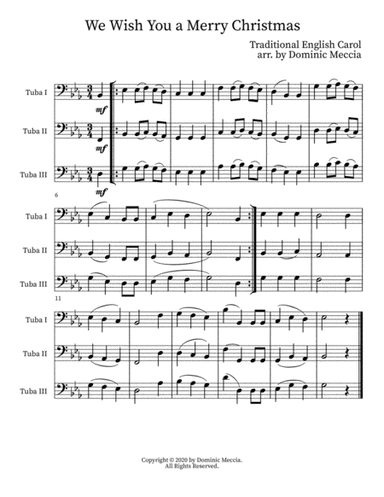 We Wish You a Merry Christmas (arr. Dominic Meccia)