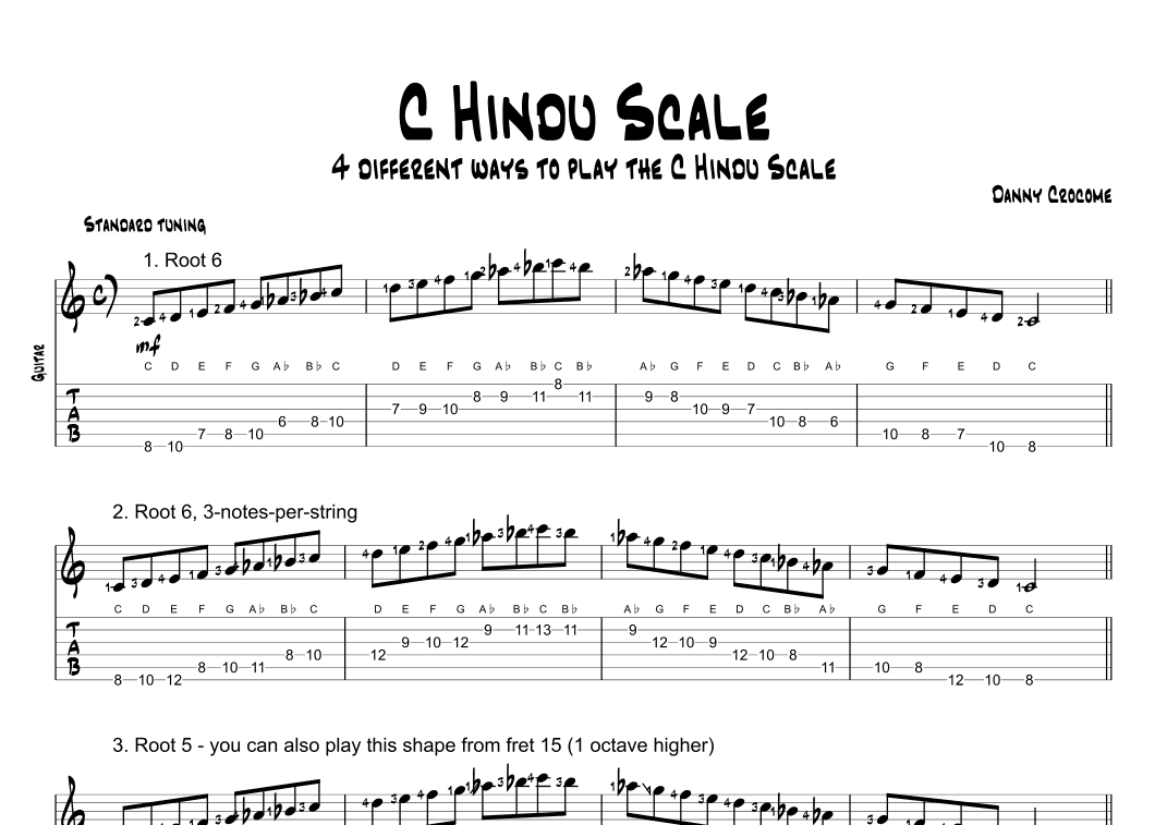 C Hindu Scale (4 Ways to Play)