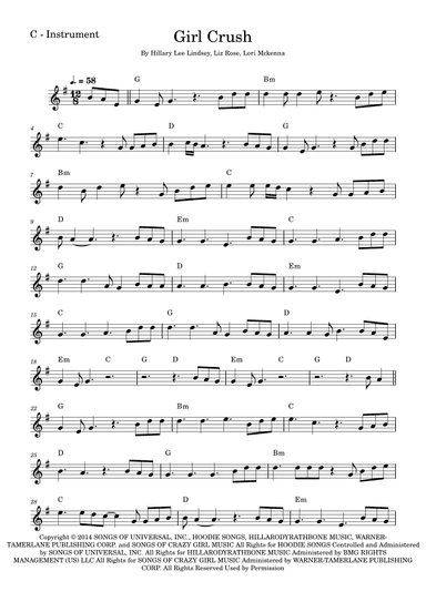 Girl Crush (arr. Fabio Eduardo de Oliveira)