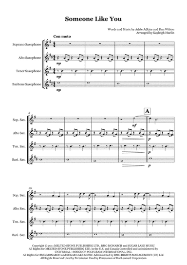 Someone Like You (arr. Kayleigh Huelin)