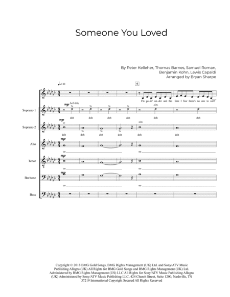 Someone You Loved (arr. Bryan Sharpe)