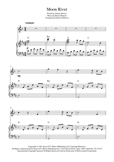 Moon River (arr. Kaiserin Rebecca)