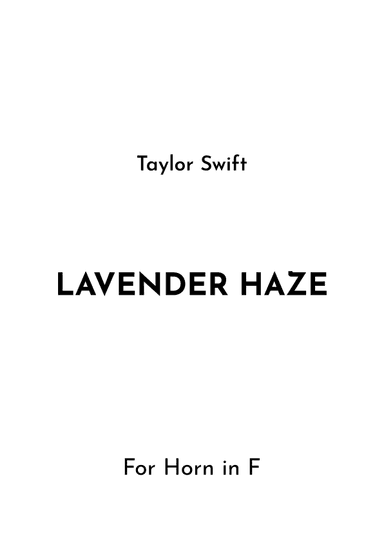 Lavender Haze (arr. Jireh J.)