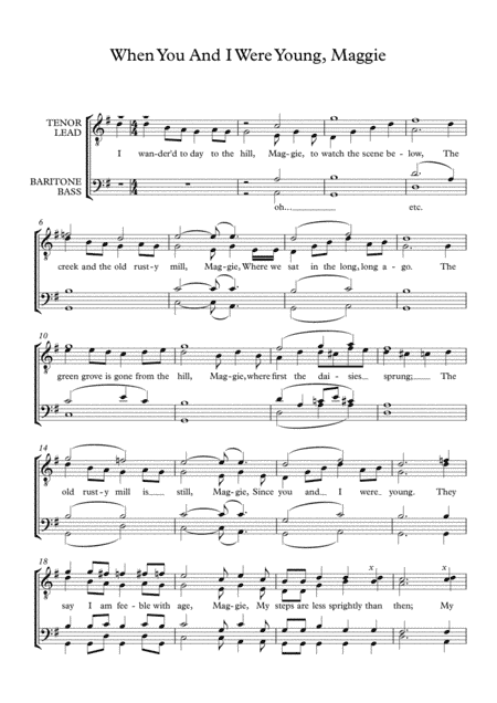 When You and I Were Young Maggie (arr. Benjamin Neldner)