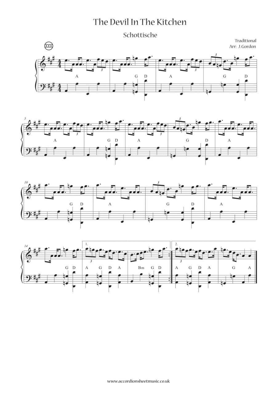 The Devil In The Kitchen (arr. Julia Gordon)