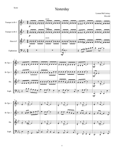 Yesterday (arr. Bente Illevold)
