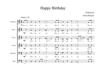 Happy Birthday (arr. Alana Balagot)