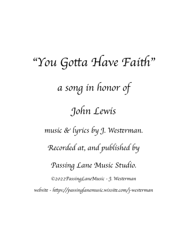 You Gotta Have Faith
