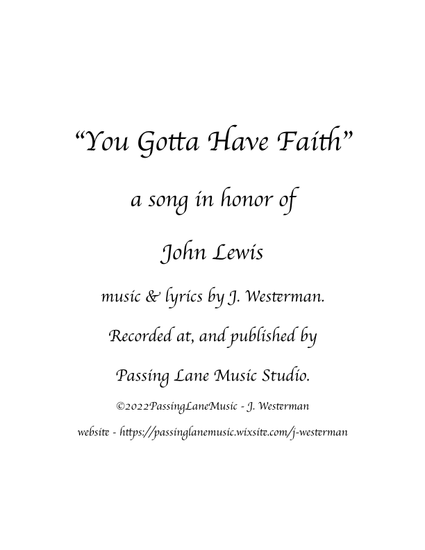 You Gotta Have Faith