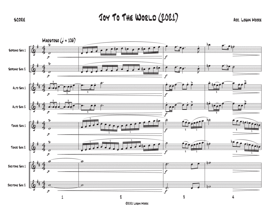 Joy To The World (2021) (arr. Logan Moore)