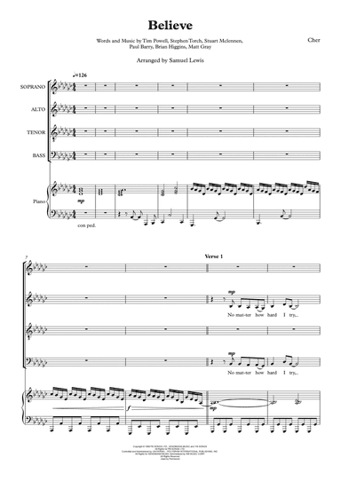 Believe (arr. Samuel Lewis)