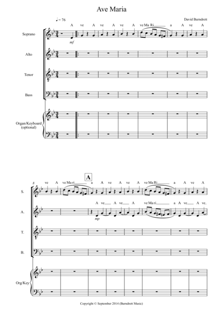 Ave Maria (SATB) for Choir