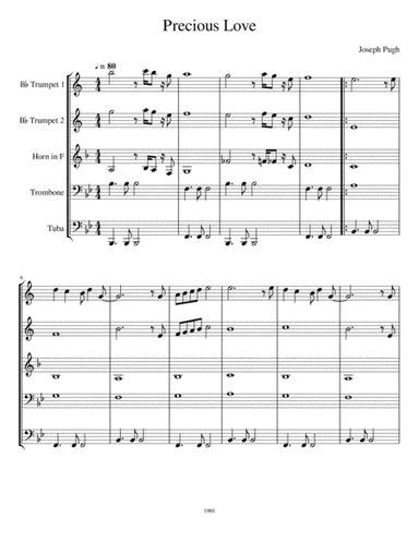 Pecious Love(Brass Quintet)