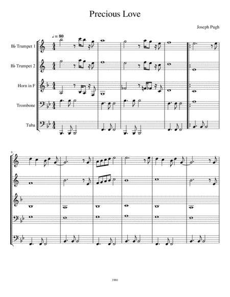 Pecious Love(Brass Quintet)