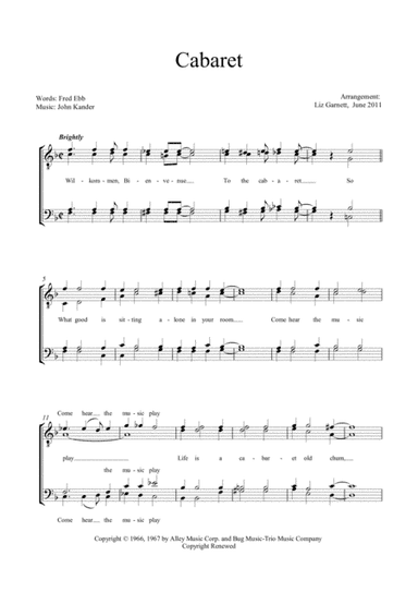 Cabaret (arr. Liz Garnett)