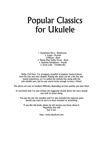 Popular Classics for Ukulele (arr. Uke of Carl)