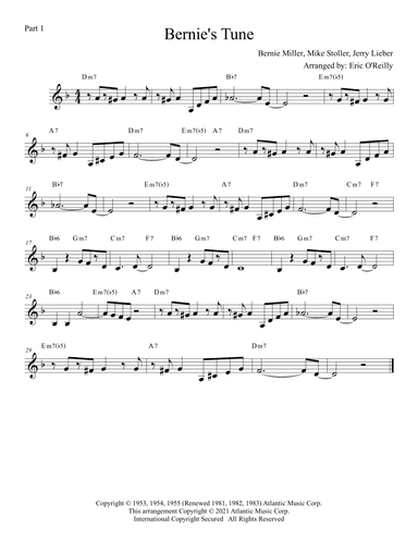 Bernie's Tune (arr. Eric O'Reilly)