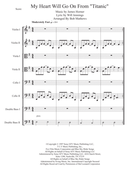 My Heart Will Go On (Love Theme from Titanic) (arr. Bob Mathews)