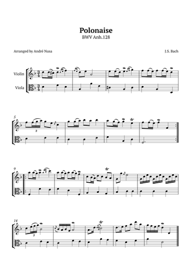 Polonaise BWV anh.128 (arr. André Nusa)