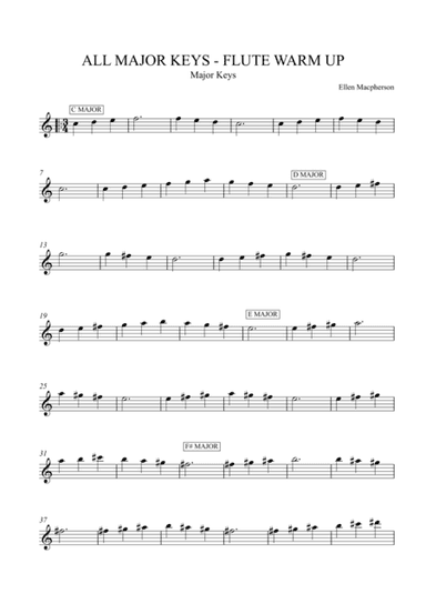 ALL MAJOR KEYS - FLUTE WARM UP